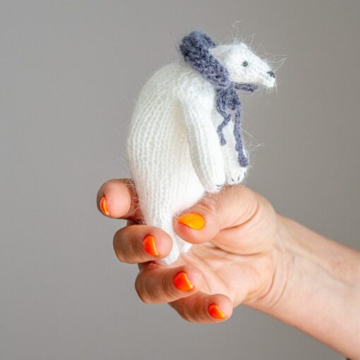 Handcrafted Pocket-Sized Cashmere Bear Your Cozy Companion - Image 3