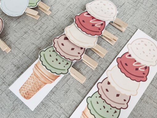 Ice Cream Builder Activity Enhance Fine Motor Skills, Preschool Pattern Learning, and Toddler Fun - Image 4