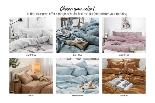 Luxurious Linen Bedding Set Indulge in the Comfort of Stone-Washed Linen - Image 4