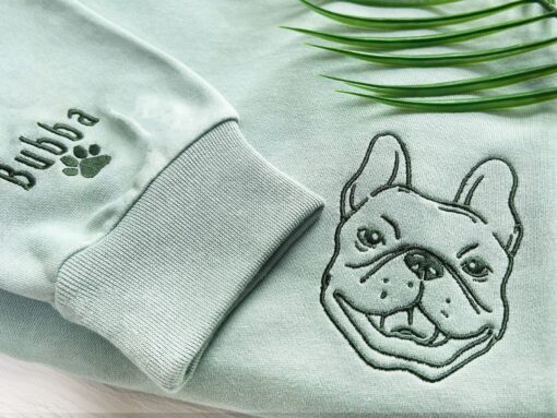 Personalized Pet Portrait Embroidered Sweatshirt Capture Your Furry Friend's Charm - Image 2