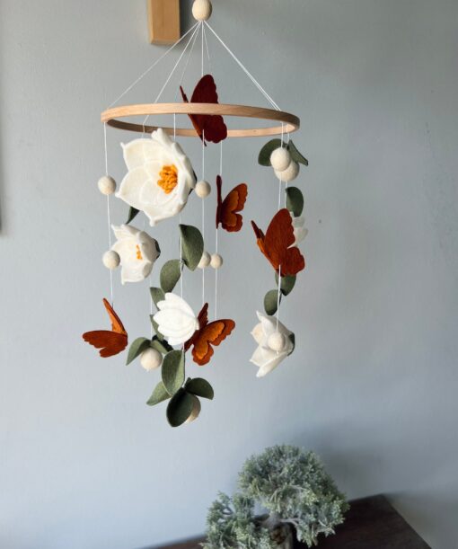 Enchanting Floral Baby Mobile A Serene Sanctuary for Your Little Princess - Image 6
