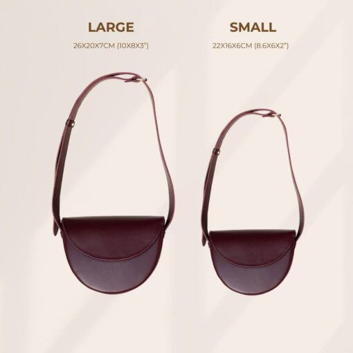 Captivating Half-Moon Leather Purse A Timeless Accessory for the Modern Woman - Image 4