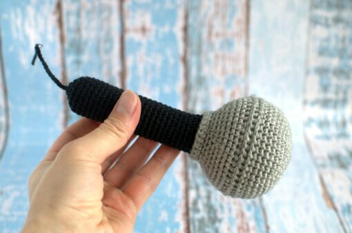 Crochet Microphone Rattle The Perfect Gift for Baby Rock Stars - Image 6
