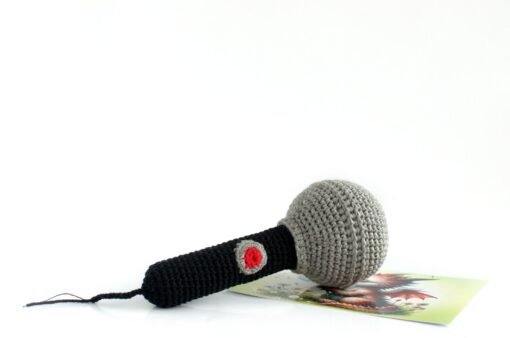 Crochet Microphone Rattle The Perfect Gift for Baby Rock Stars - Image 3