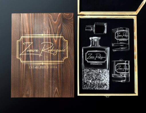 Personalized Whiskey Decanter Set Premium Engraved Groomsmen Gifts with Complimentary Gift Boxes - Image 3