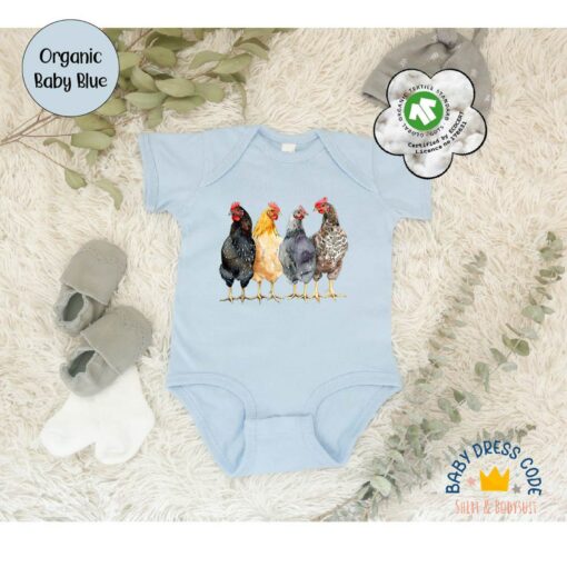 Adorable Farm-tastic Chickens Baby Bodysuit Country Charm for Little Farmers - Image 3