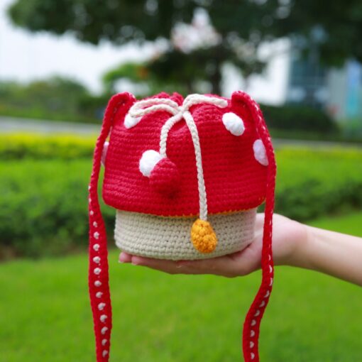 Enchanting Crochet Mushroom Bag A Whimsical Gift for Nature Lovers - Image 2