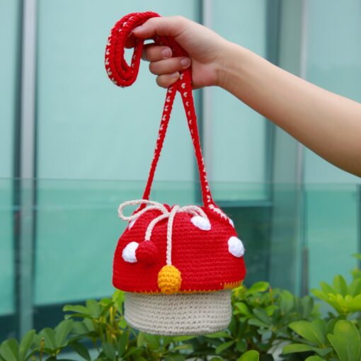 Enchanting Crochet Mushroom Bag A Whimsical Gift for Nature Lovers - Image 3
