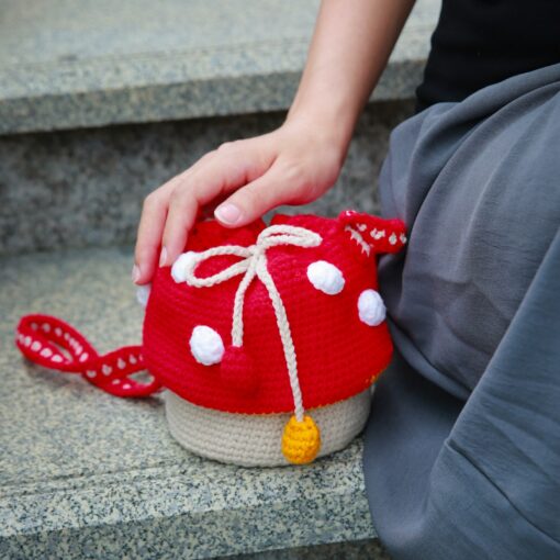 Enchanting Crochet Mushroom Bag A Whimsical Gift for Nature Lovers - Image 6
