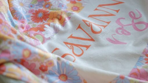 Personalized Vintage Floral Baby Blanket A Cherished Keepsake for Your Little Princess - Image 6