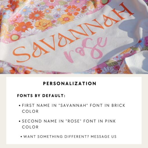 Personalized Vintage Floral Baby Blanket A Cherished Keepsake for Your Little Princess - Image 2