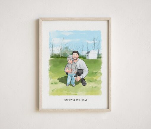 Personalized Watercolor Masterpiece Capture Cherished Memories with a Custom Portrait - Image 4