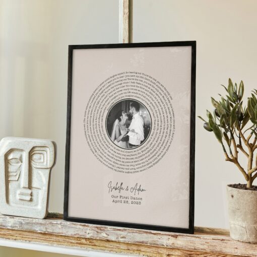 Personalized Vinyl Lyrics Canvas Print Capture Your Special Song and Memories - Image 2