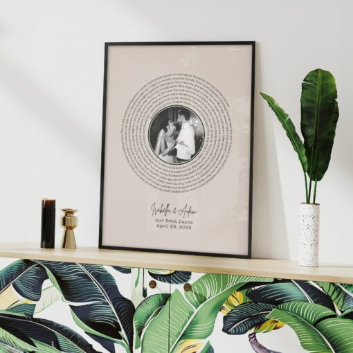 Personalized Vinyl Lyrics Canvas Print Capture Your Special Song and Memories - Image 3