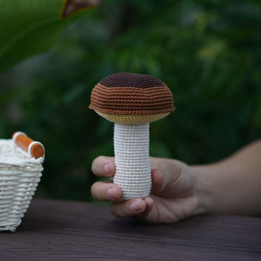 Enchanting Crochet Mushroom A Whimsical Plush Toy for Kids and Home Decor - Image 6