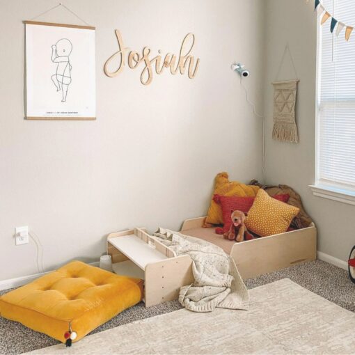 Montessori Floor Bed with Rails Safe and Stylish Sleep for Your Little One - Image 3