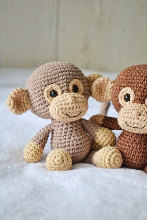 Adorable Handmade Monkey Stuffed Toy Personalized Gifts for Kids, Baby Showers, and Christmas - Image 2