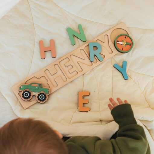 Personalized Wooden Name Puzzle A Cherished Gift for Little Explorers - Image 4