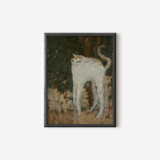 Vintage Cat Art Le Chat Blanc, the Purrfect Meme Cat Painting for Cat Lovers - Image 4
