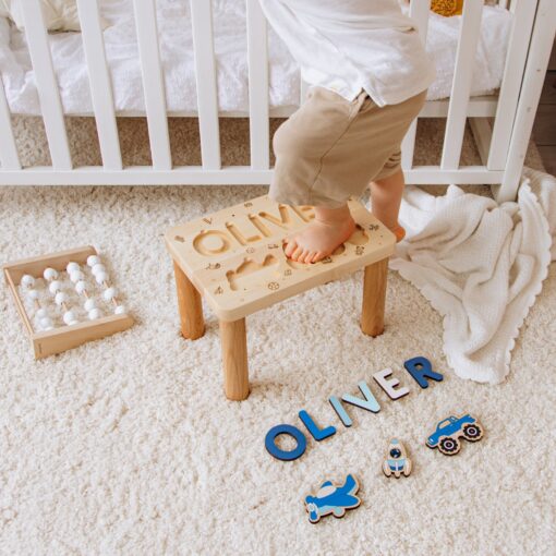 Personalized Name Puzzle Stool The Perfect Gift for Toddlers and Babies - Image 3