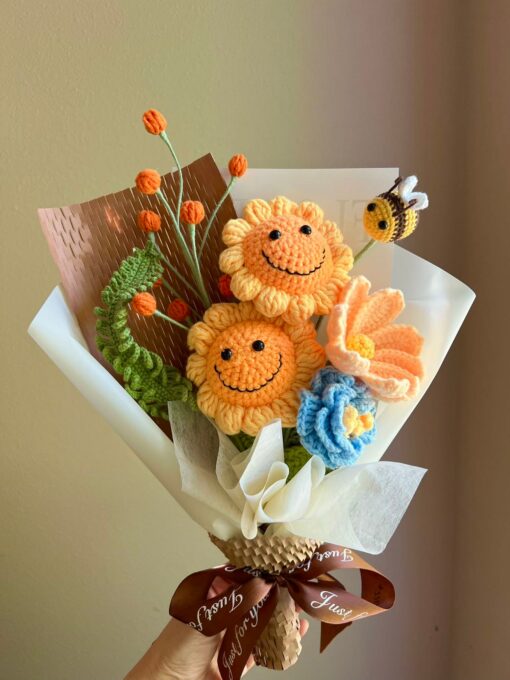 Handmade Crochet Flowers Bouquet A Unique Gift for Her - Image 2