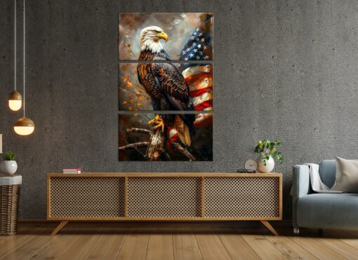 Patriotic Bald Eagle Canvas Print American Pride for Your Home or Office - Image 4