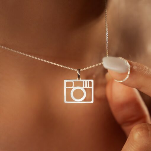 18K Gold Plated Camera Necklace Capture Memories with Style - Image 4