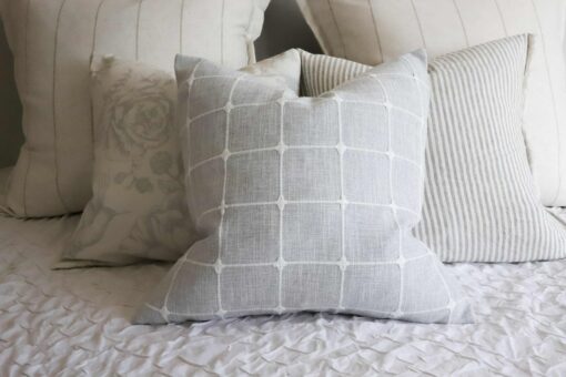 Cozy Comfort Indulge in the Plush Embrace of Rosie Light Grey Cushion - Image 3