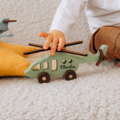 16 Vibrant Aircrafts Personalized Wooden Toys for Imaginative Play and Sensory Development - Image 4