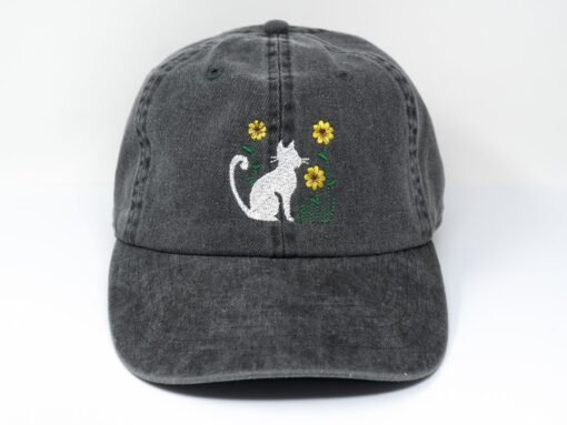 Embroidered Kitten Baseball Cap Purrfect Summer Style for Cat Lovers - Image 2