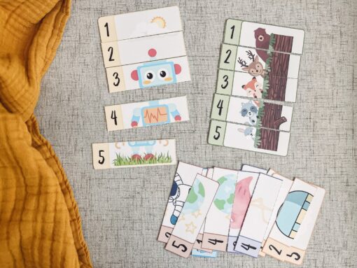 5 Piece Vertical Counting Puzzles Playful Learning for Toddlers and Preschoolers - Image 2