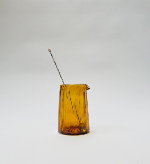 Handcrafted Amber Cocktail Mixing Glass Elevate Your Home Bar with Style and Precision - Image 3