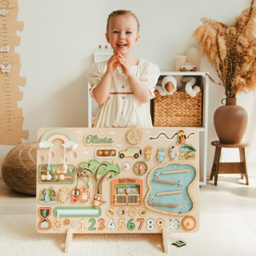 Super-Sized Sensory Adventure Personalized Montessori Ocean Busy Board for Curious Toddlers - Image 2