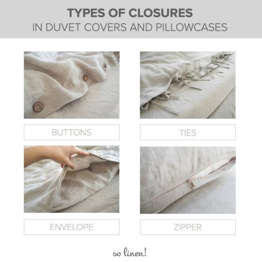 Stonewashed Linen Duvet Cover Natural Elegance with Coconut Buttons or Zipper - Image 6