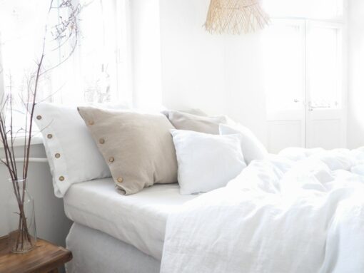 Luxurious White Linen Bedding Elevate Your Sleep with Comfort and Style - Image 3