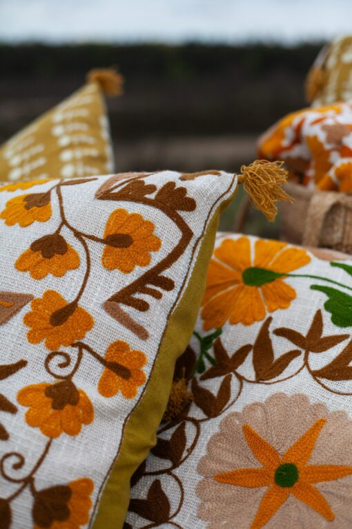 Embroidered Suzani Handwoven Pillow Cushion Covers Ethically Crafted, Fair & Slow - Image 6