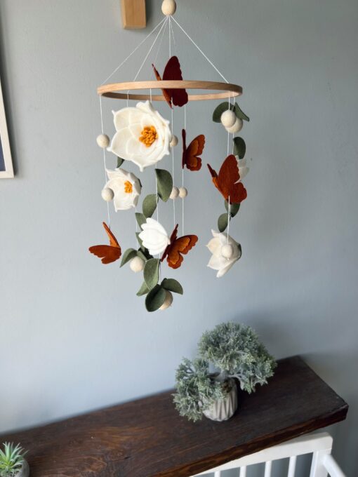 Enchanting Floral Baby Mobile A Serene Sanctuary for Your Little Princess - Image 4