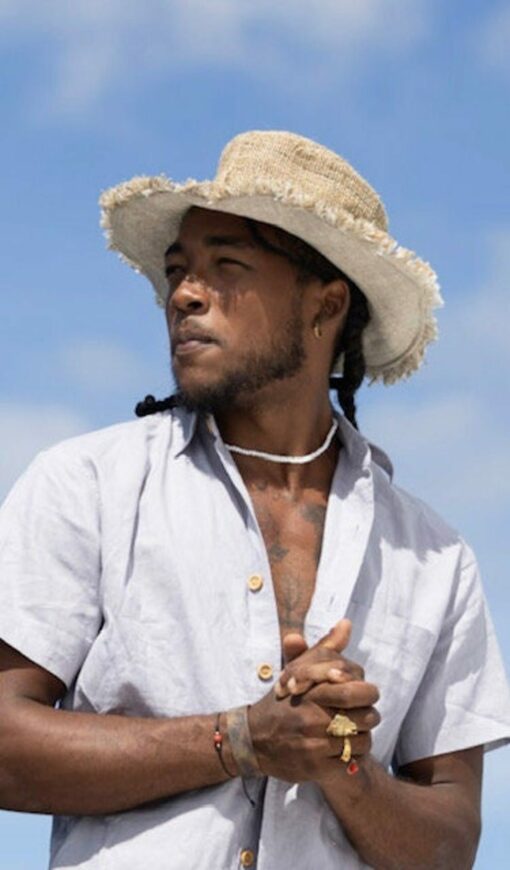 Hemp Sun Hat Eco-Friendly, Handmade Hippie Festival Hat for Sun Protection - Image 2