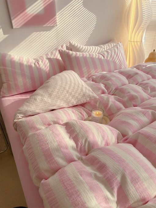 Striped Haven Indulge in the Softness of Double Gauze Cotton Bedding - Image 4