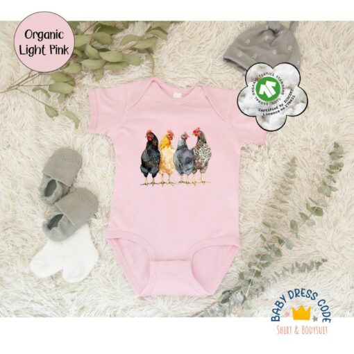 Adorable Farm-tastic Chickens Baby Bodysuit Country Charm for Little Farmers - Image 5