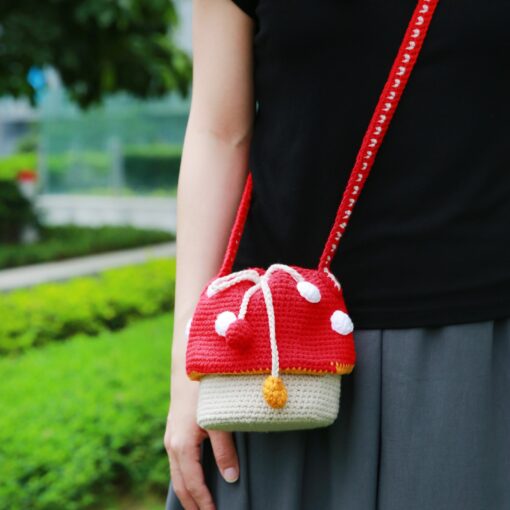 Enchanting Crochet Mushroom Bag A Whimsical Gift for Nature Lovers - Image 4