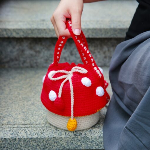 Enchanting Crochet Mushroom Bag A Whimsical Gift for Nature Lovers - Image 5