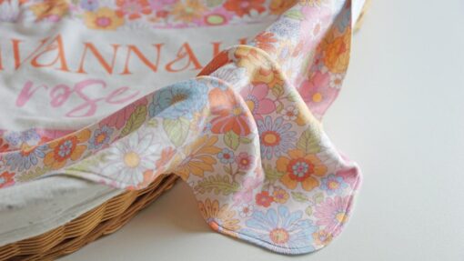 Personalized Vintage Floral Baby Blanket A Cherished Keepsake for Your Little Princess - Image 5