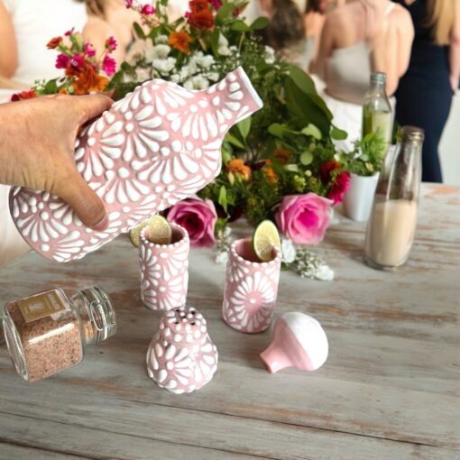 Pink Tavalera Pottery Ceramic Decanter Set Dulce Nostalgia Edition, 500 ml - Image 3