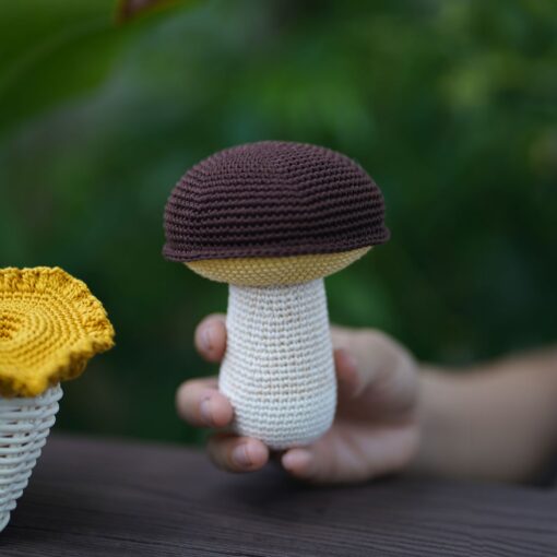 Enchanting Crochet Mushroom A Whimsical Plush Toy for Kids and Home Decor - Image 3