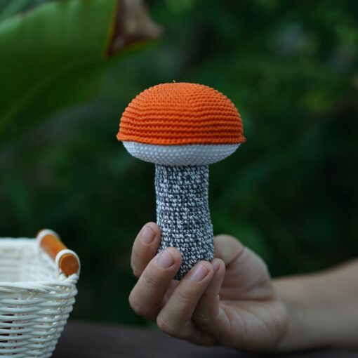 Enchanting Crochet Mushroom A Whimsical Plush Toy for Kids and Home Decor - Image 4