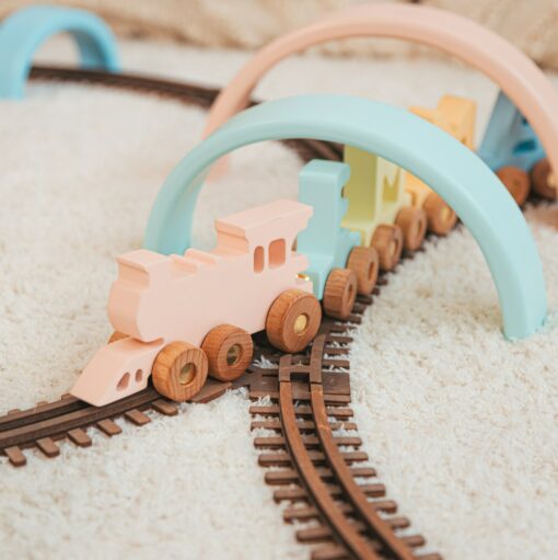 Personalized Wooden Train Name with Magnets A Unique First Birthday Gift for Boys - Image 5