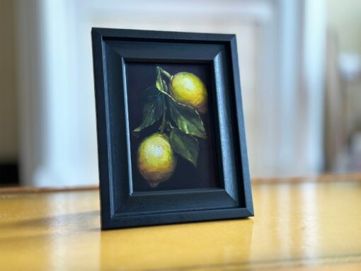 Vibrant Lemon Still Life Unframed Fine Art Print for Kitchen Decor and Citrus Home Accents - Image 2
