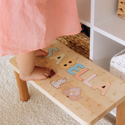 Personalized Wooden Name Puzzle Stool A Unique and Educational Gift for Toddlers - Image 6