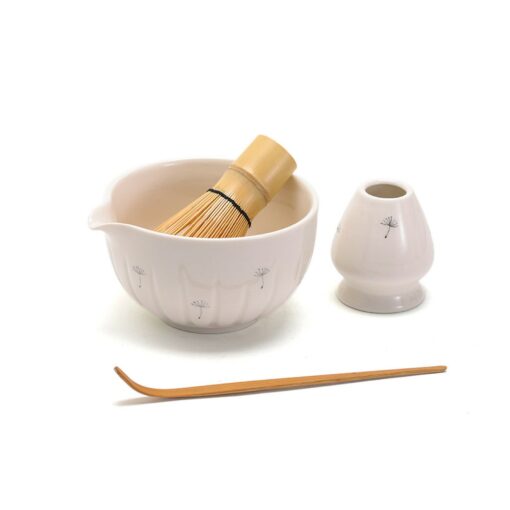 Handcrafted Dandelion Matcha Bowl Set Experience the Art of Japanese Tea Ceremony - Image 5